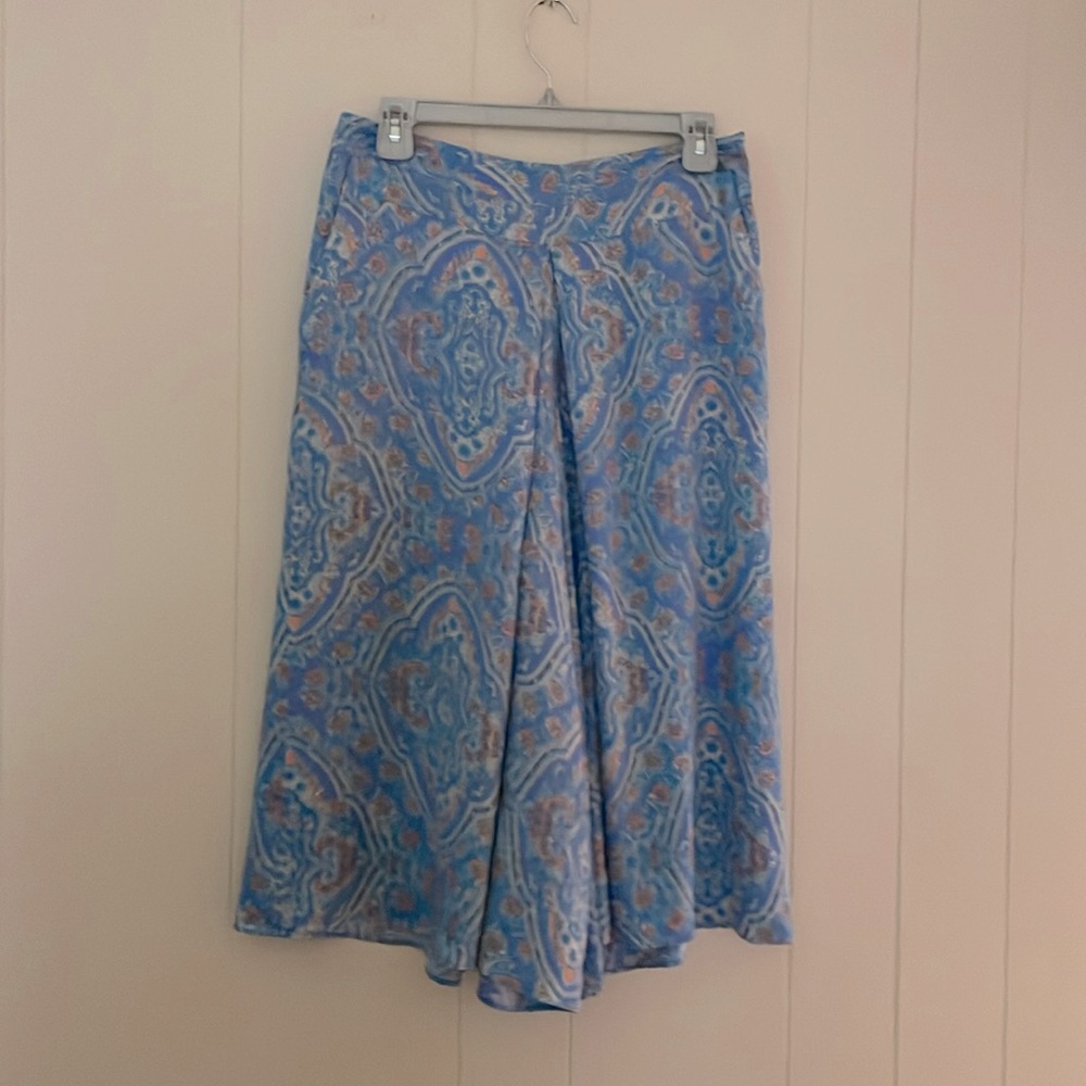 Anthropologie Wide Leg Pants in Light Blue Paisley